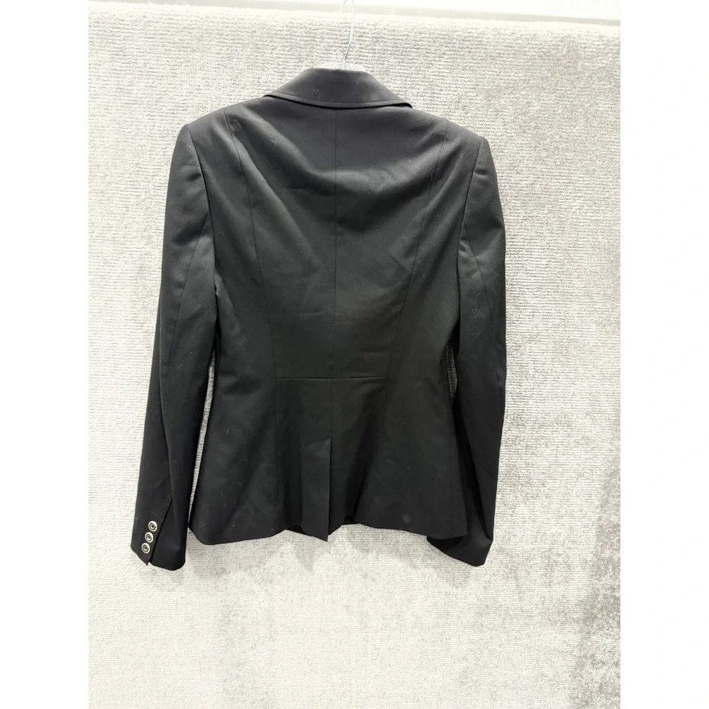 Ted Baker Blazer Women 1 Black Miako Wool Blend‎ Floral Lining Jacket